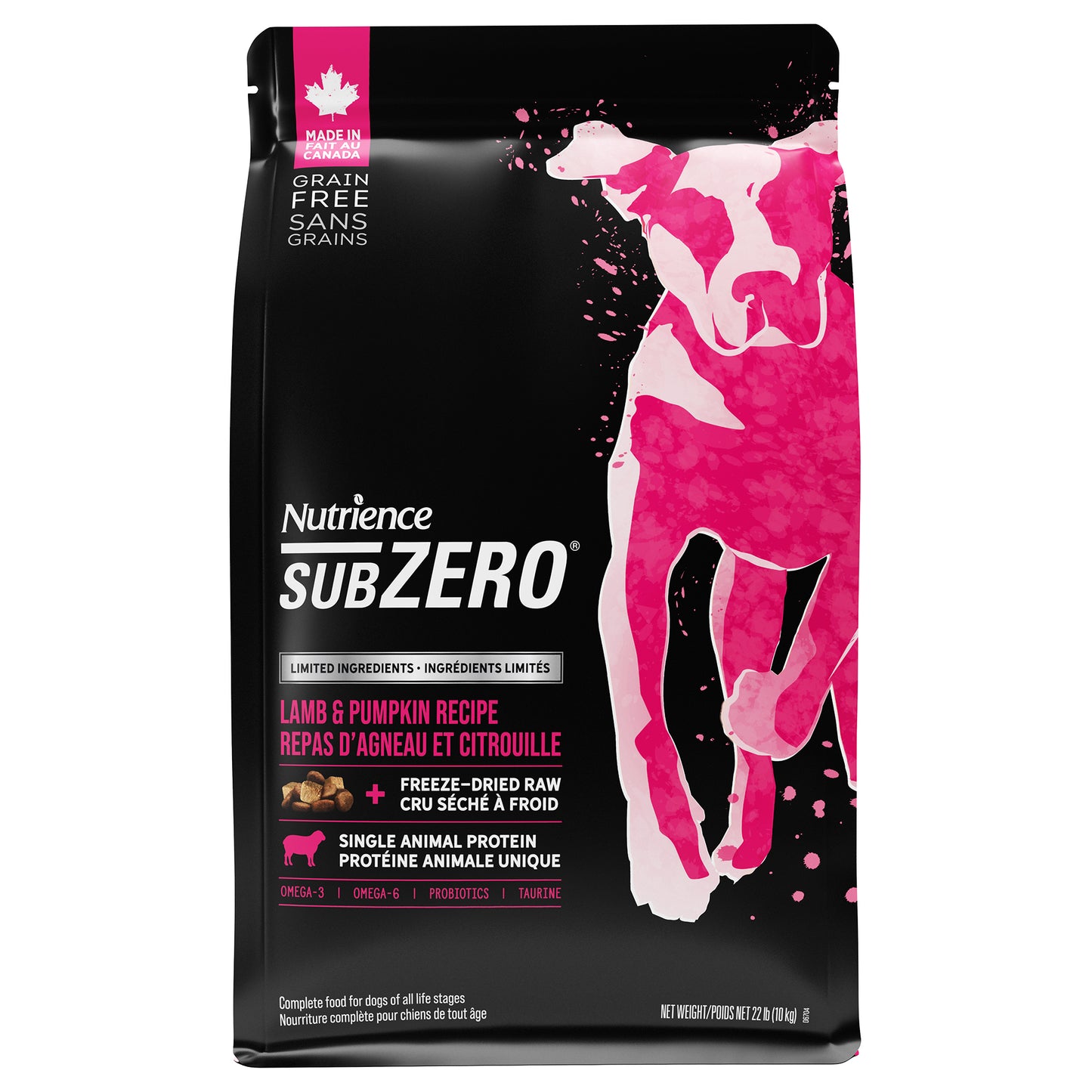 Nutrience SubZero à ingrédients limités, Repas d’agneau et citrouille, 10 kg