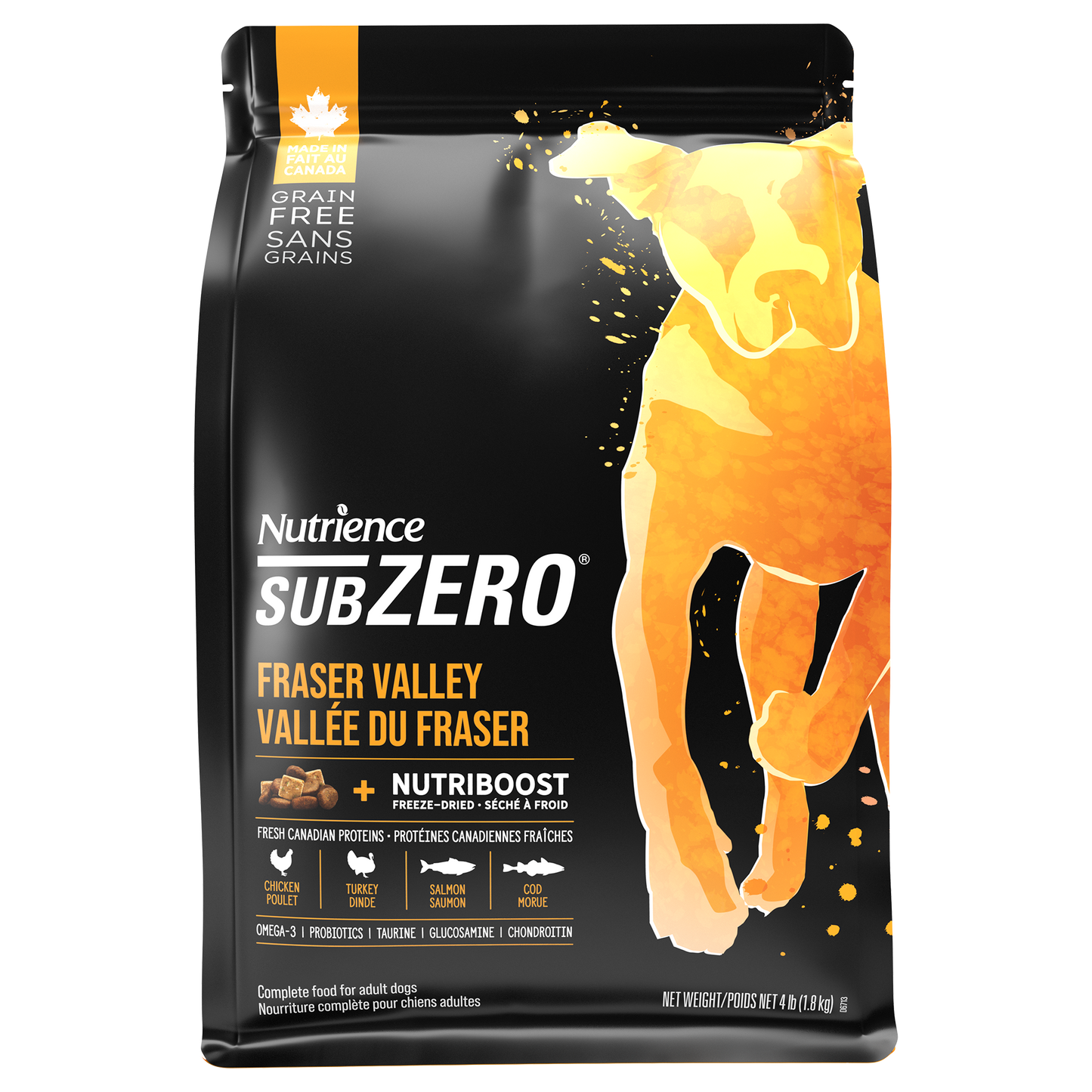 Nutrience SubZero Sans grains pour chiens, formulation Vallée du Fraser, 1,8 kg (4 lbs)
