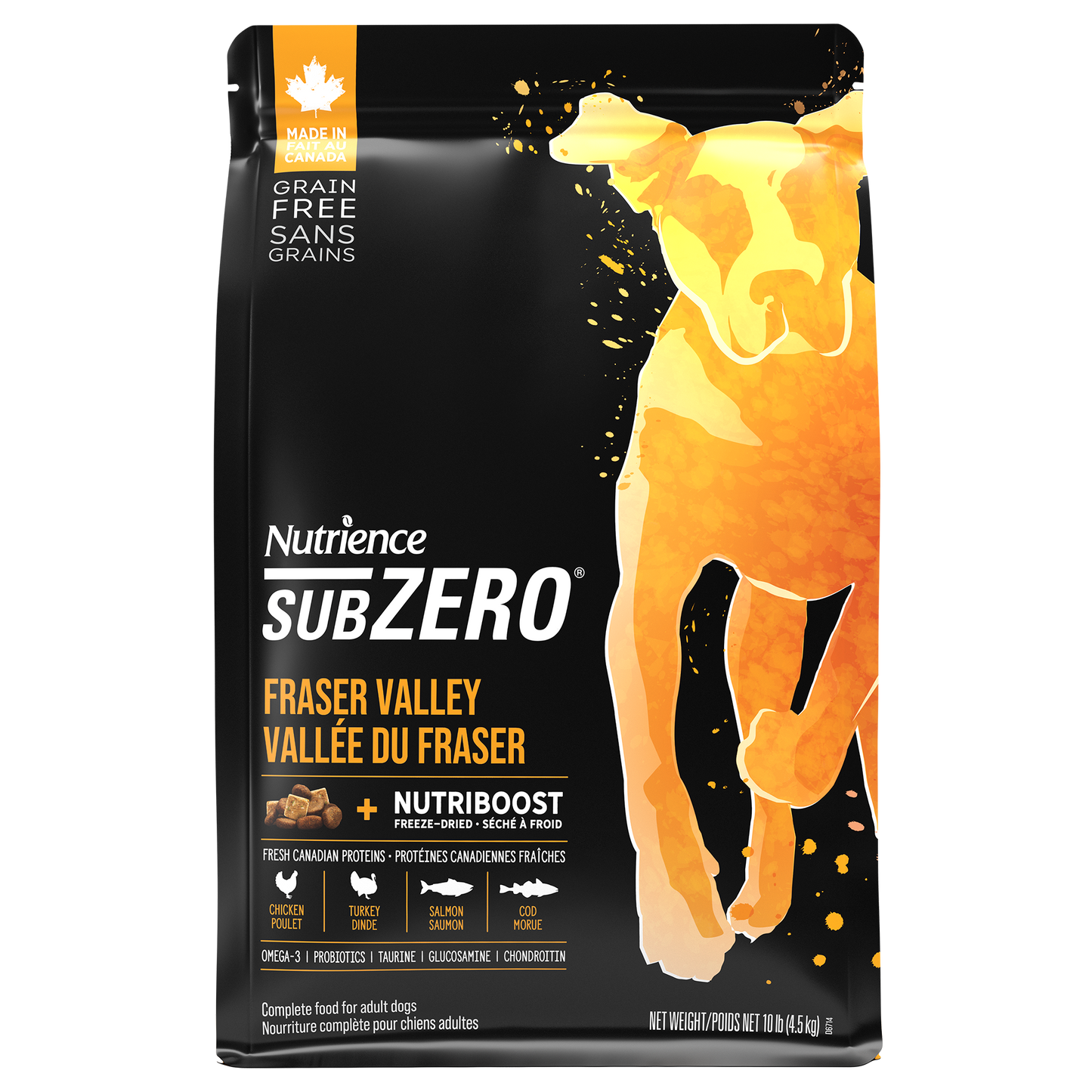 Nutrience SubZero Sans grains pour chiens, formulation Vallée du Fraser, 4,5 kg (10 lbs)