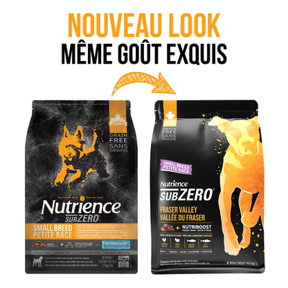Nutrience SubZero Sans grains pour chiens de petite race, Vallée du Fraser, 1,8 kg (4 lb)