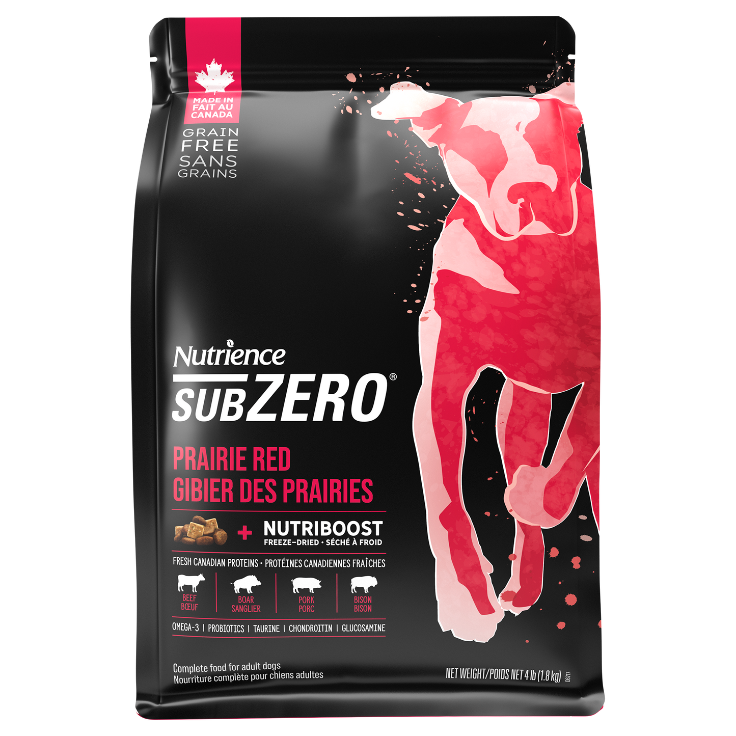 Nutrience SubZero pour chiens, Gibier des Prairies, 1,8 kg