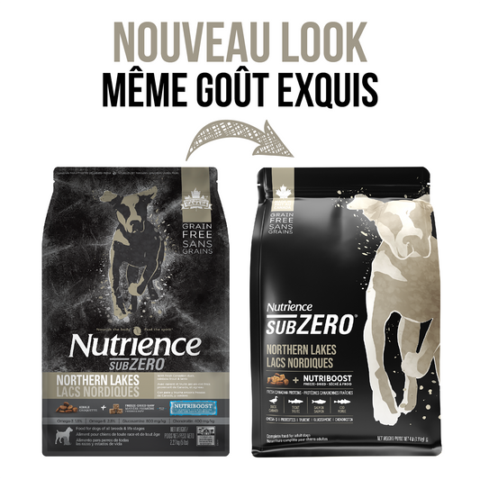Nourriture Nutrience SubZero pour chiens, Lacs nordiques, 1,8 kg