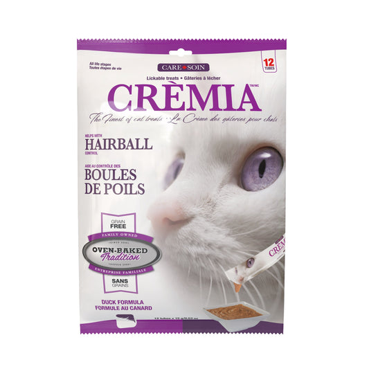Ovenbaked tradition Crèmia Gâteries à Lécher Pour Chat, Boules De Poils - Canard 12x15g