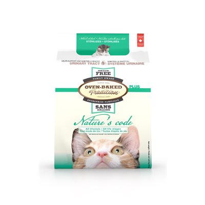 Oven-baked tradition Nature's Code Nourriture Sèche Sans grain pour Chat Soins Urinaires 10Lbs