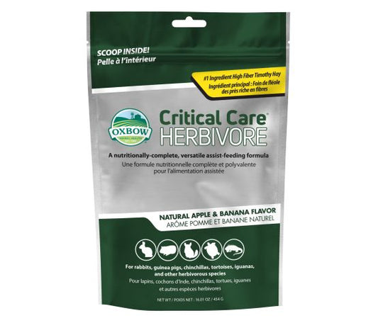Oxbow Critical Care - Suppléments Pour Herbivore, Saveur De Pomme Et Banane 454g