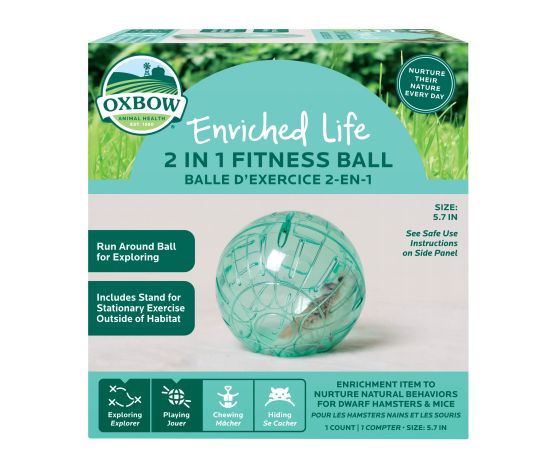 Oxbow Enriched Life - Jeu D'exercice Pour Rongeur, Balle D'excercise 2 En 1