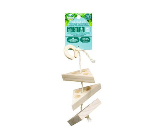 Oxbow Enriched Life - Centre Interactif Pour Rongeur, Triangles En Bois Pour Gâteries à Suspendre