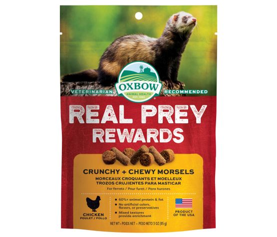 Oxbow Real Prey Rewards - Gâteries Croquantes Et Moelleuses Pour Furet, Saveur De Poulet 3oz