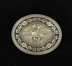 Boucle de ceinture western Nocona pour homme – Motif Saddle Bronc vintage