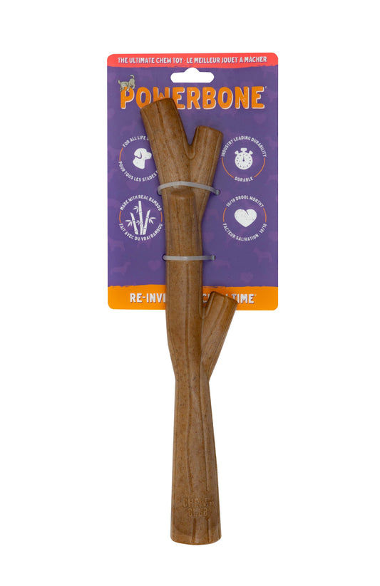 Powerbone Jouet à Mâcher Pour Chien, Nylon & Bambou - Bâton 12"