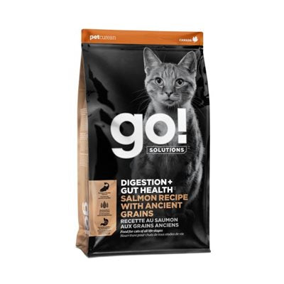 Petcurean Go! Digestion + Santé Intestinale Aux Grains Anciens Pour Chat Saumon 3 Lbs