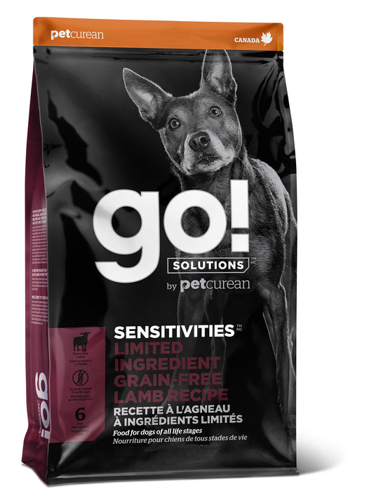 Petcurean Go! Sensitivities Lid Sans Grains Pour Chien Agneau 12 Lbs