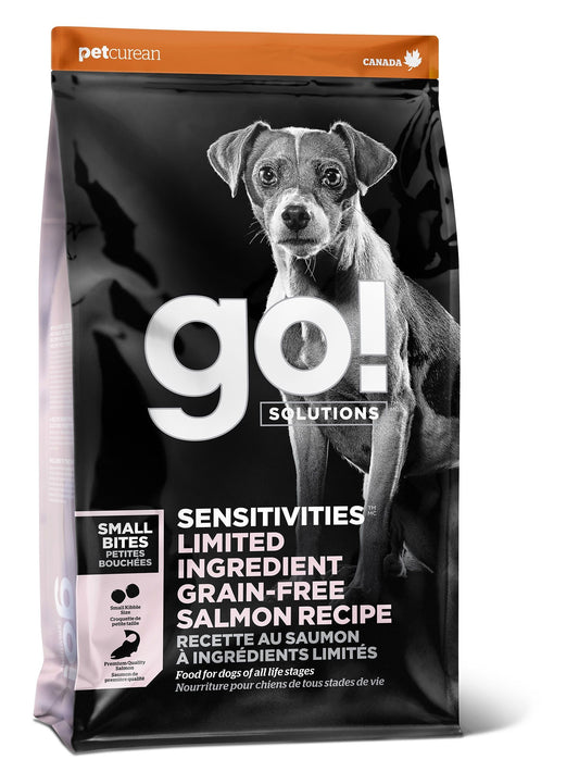 Petcurean Go! Sensitivities Lid Sans Grains Pour Chien Saumon Petites Bouchées 6 Lbs