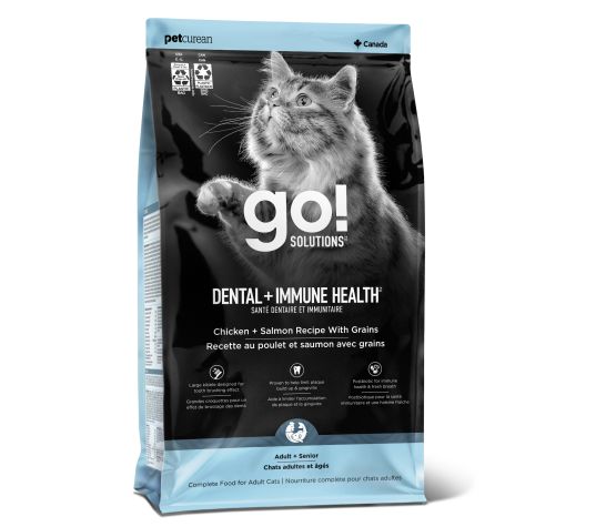 Petcurean Go! Santé Dentaire Et Immunitaire Pour Chat Poulet Et Saumon Avec Grains 2.5 Lbs