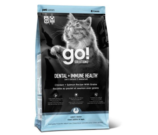 Petcurean Go! Santé Dentaire Et Immunitaire Pour Chat Poulet Et Saumon Avec Grains 2.5 Lbs