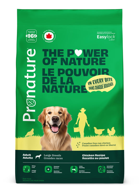 Pronature Nourriture Pour Chien, Grandes Races - Recette Au Poulet 15 Kg