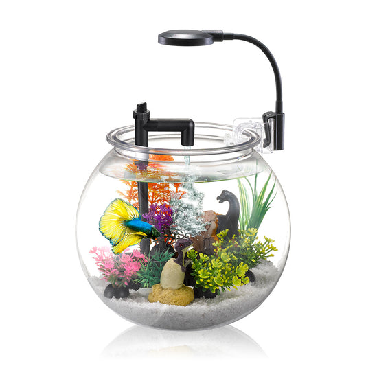 Nubios Bocal à betta avec pompe et lumière 4 L