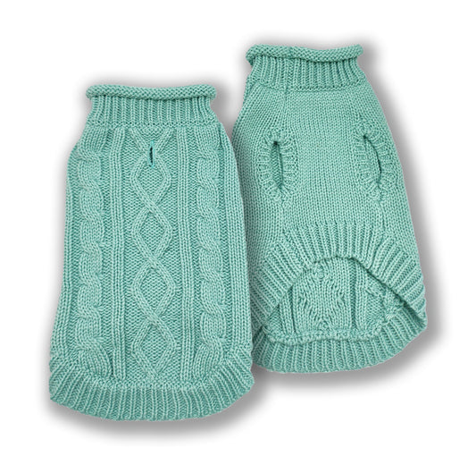 DOGGIE-Q Double Knit Mock Neck Sweater Menthe