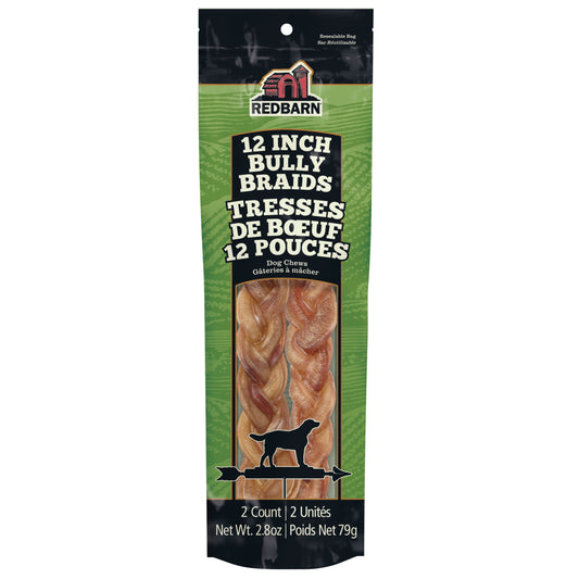 Redbarn Tresse De Boeuf 12" Pour Chien, Sac De 2 Unités