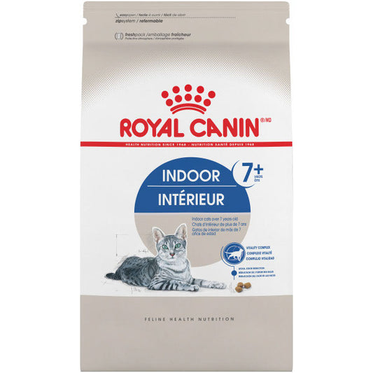 Royal Canin Nourriture sèche pour chat – adulte intérieur 7+ 13 lb