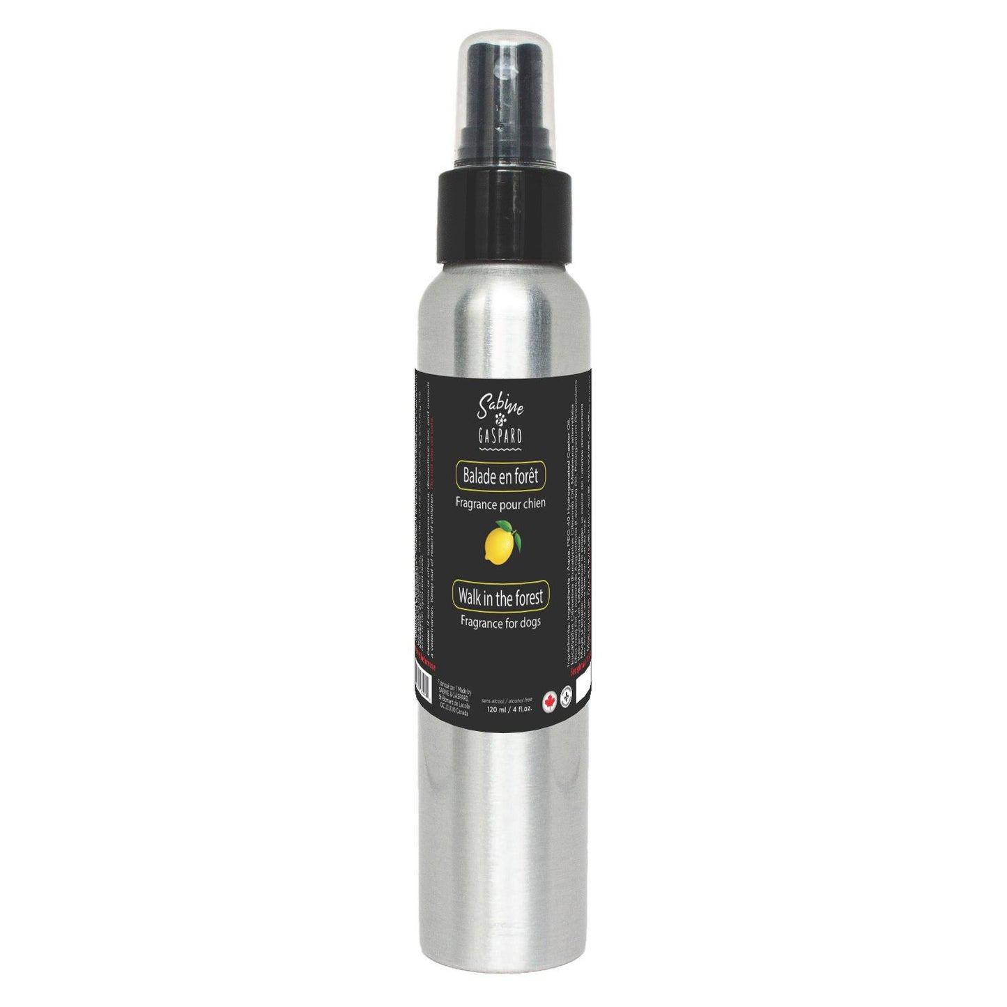Sabine & Gaspard, Eau De Toilette Pour Chien «balade En Forêt» Note Citronnée 120ml