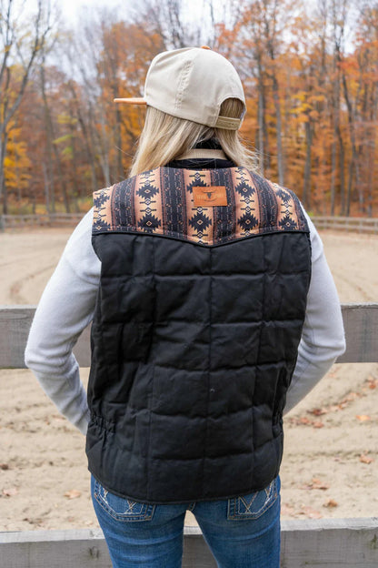 Shack Story Veste Bouffante Sans Manche Noir pour femme