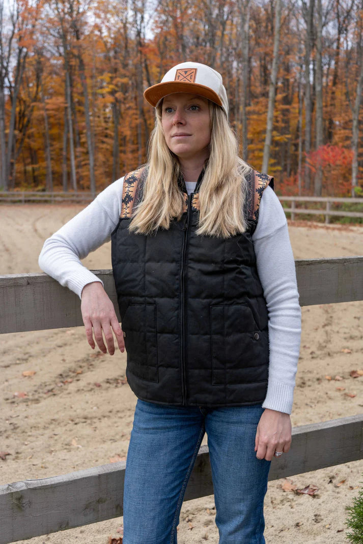 Shack Story Veste Bouffante Sans Manche Noir pour femme