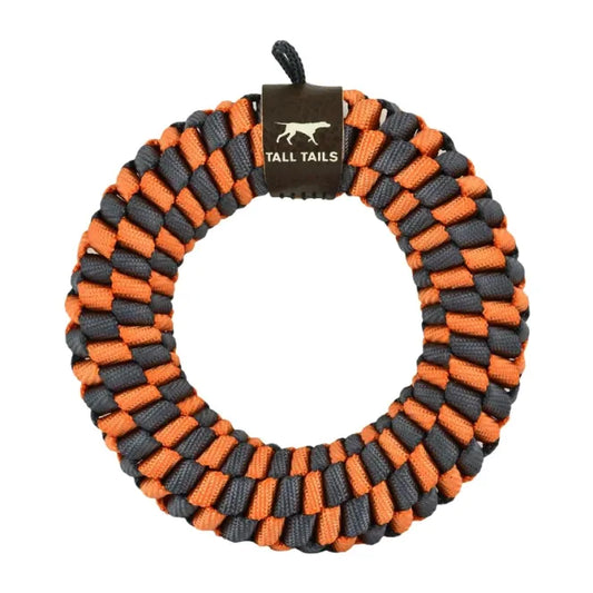 Tall Tails – Anneau tressé de 5 pouces – Orange et charbon doux