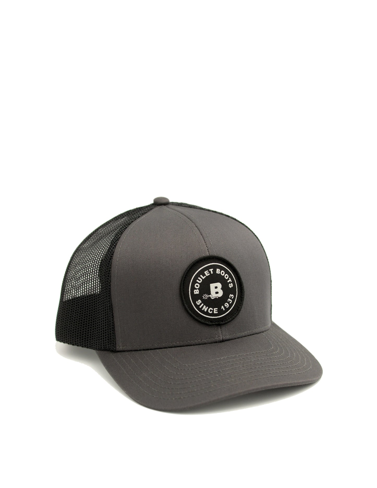 Bottes Boulet Casquette Camionneur Grise foncé Filet Noir
