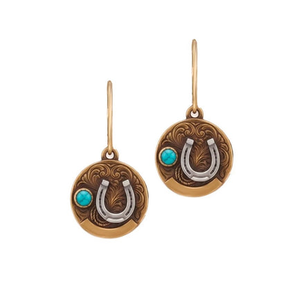 Wrangler Horseshoe & Boucles d’oreilles Western Turquoise