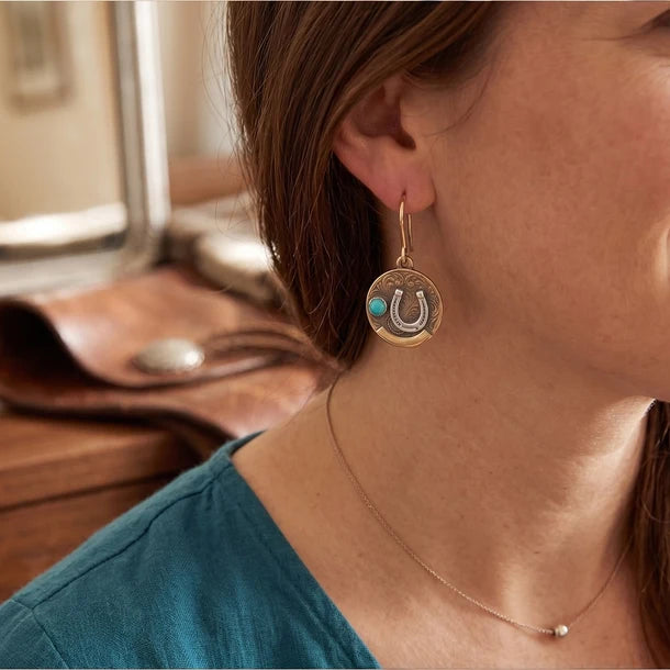 Wrangler Horseshoe & Boucles d’oreilles Western Turquoise