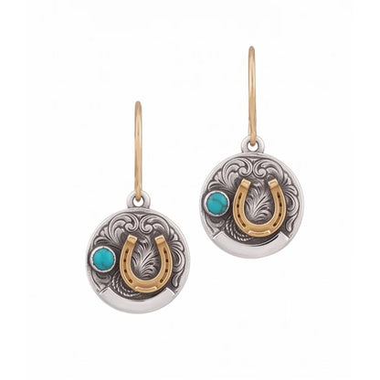Wrangler Horseshoe & Boucles d’oreilles Western Turquoise