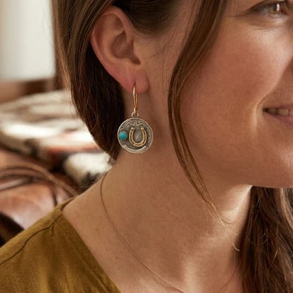 Wrangler Horseshoe & Boucles d’oreilles Western Turquoise