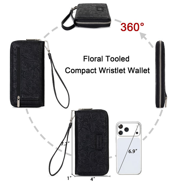 Wrangler Porte-feuille fleuri à outils RFID - Kaki