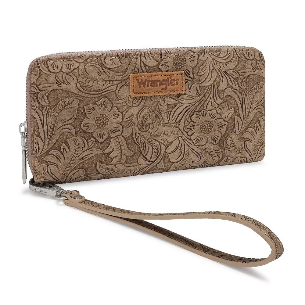Wrangler Porte-feuille fleuri à outils RFID - Kaki