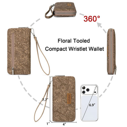 Wrangler Porte-feuille fleuri à outils RFID - Kaki
