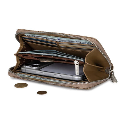 Wrangler Porte-feuille fleuri à outils RFID - Kaki