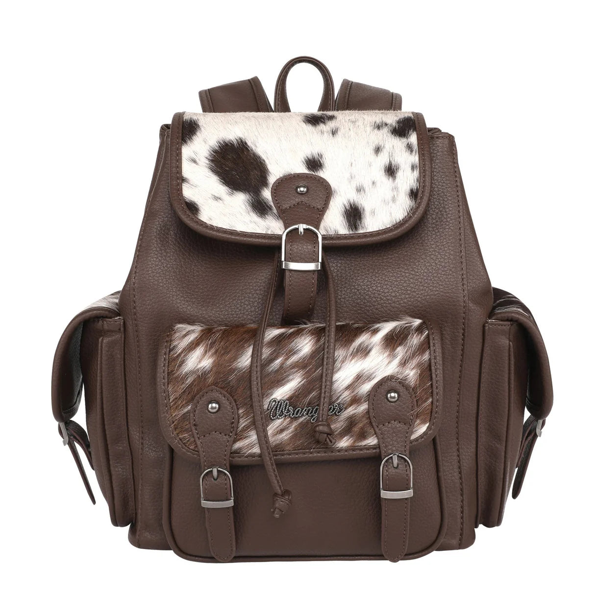 Sac à dos en vache capillaire Wrangler - Café