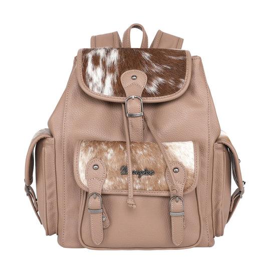 Sac à dos Wrangler en cuir de vache - Kaki
