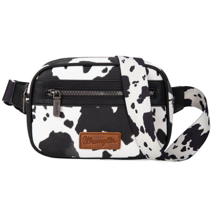 Sac banane Wrangler à motif vache WG133-194 - Noir