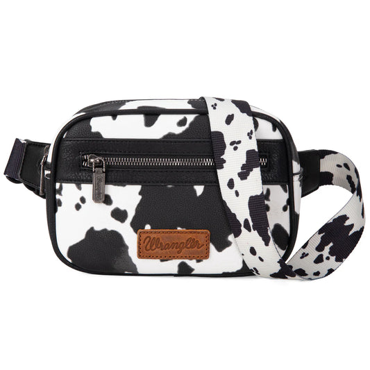 Sac banane Wrangler à motif vache WG133-194 - Noir