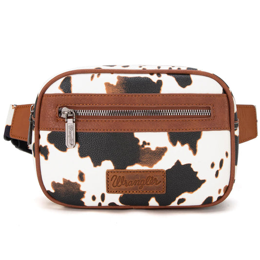 Sac banane Wrangler à motif vache- Marron
