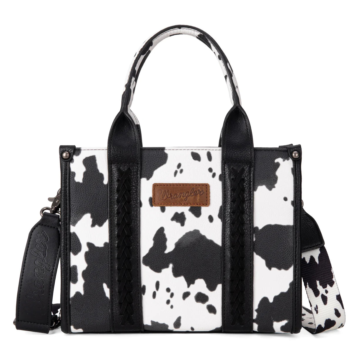 Sac fourre-tout/bandoulière Wrangler à motif vache - Noir