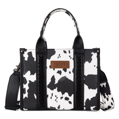 Sac fourre-tout/bandoulière Wrangler à motif vache - Noir