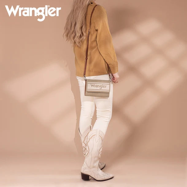 Wrangler portefeuille/bandoulière en toile cirée