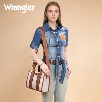 Sac cabas/bandoulière Wrangler - Marron