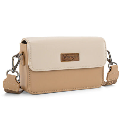 Wrangler Double Tone Small Crossbody Wallet - Kaki