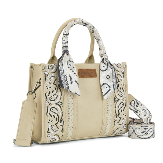 Sac tote bandana cachemire tressé Wrangler - beige