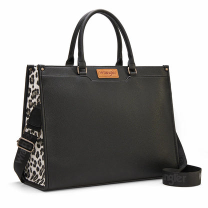 Sac fourre-tout Wrangler Carry-All grand format, style travail/bandoulière - Noir