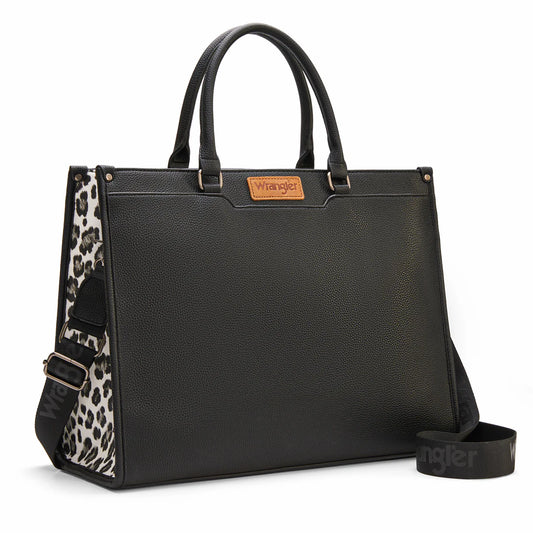 Sac fourre-tout Wrangler Carry-All grand format, style travail/bandoulière - Noir